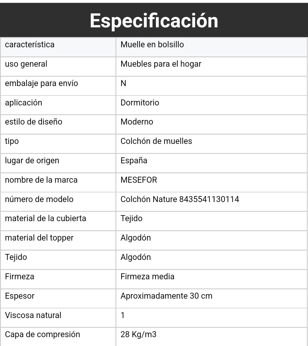 COLCHÓN DE LUJO Natural PREMIUM